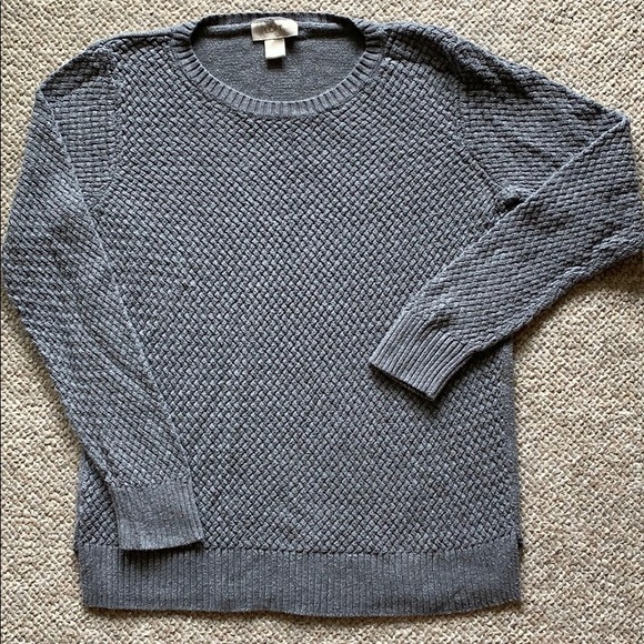 Grey Knit Sweater- LOFT - Picture 1 of 4